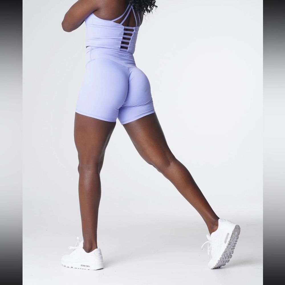 NVGTN Bundle 2 Piece Set - Sports Bra & Shorts Periwinkle Purple